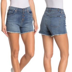 NWOT 7 FOR ALL MANKIND High Waist Button Shorts